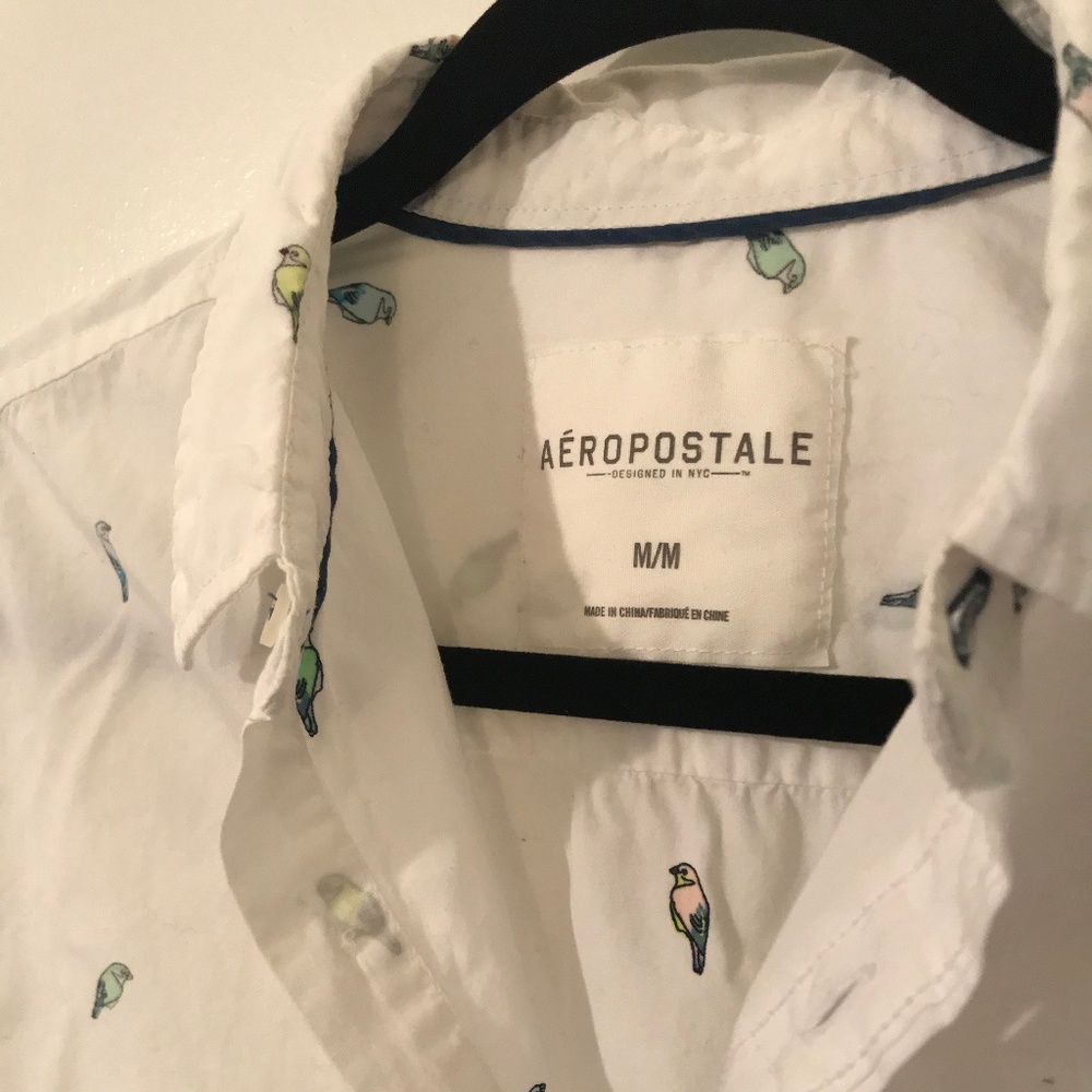 Aeropostale Bird Woven-Button Up